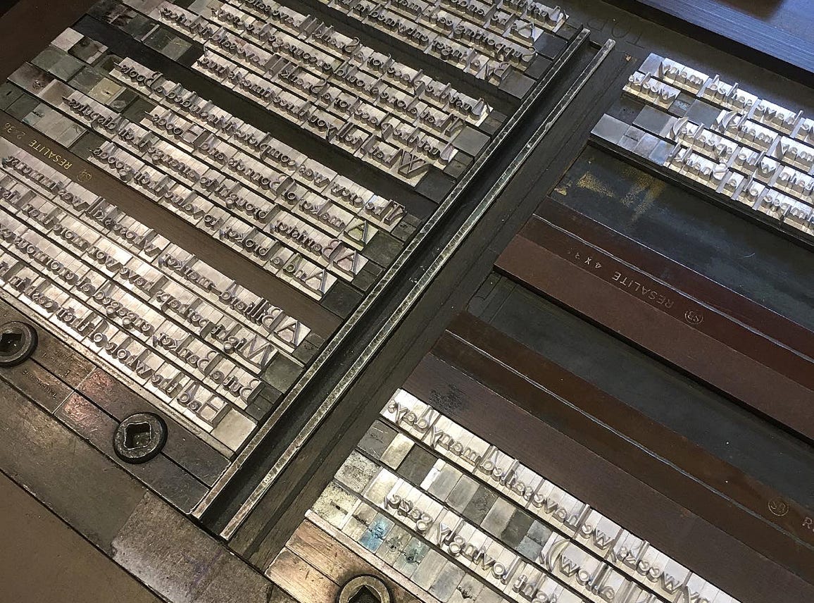 Type for Snark set in the forme